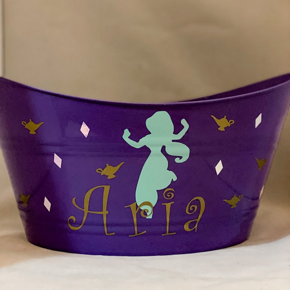 Princess Jasmine personalized kids easter basket